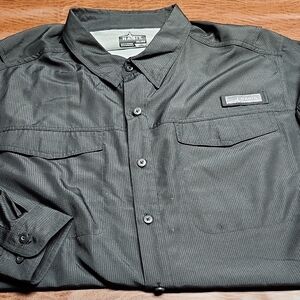 Habit Men's Button-Up Shirt in Dark Charcoal